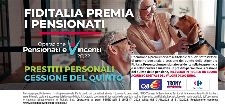 Agenzia Triani Angelo Fiditalia | Potenza, Matera, Melfi | Banner PensionatiEVincenti
