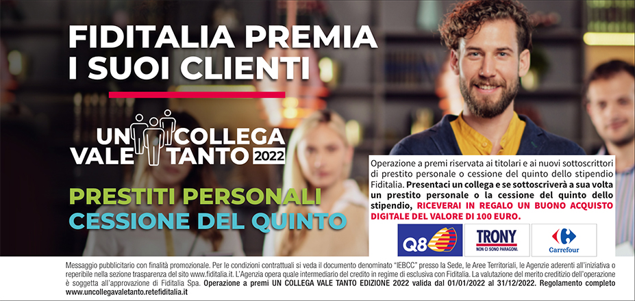 Agenzia Triani Angelo Fiditalia | Potenza, Matera, Melfi | Banner UnCollegaValeTanto